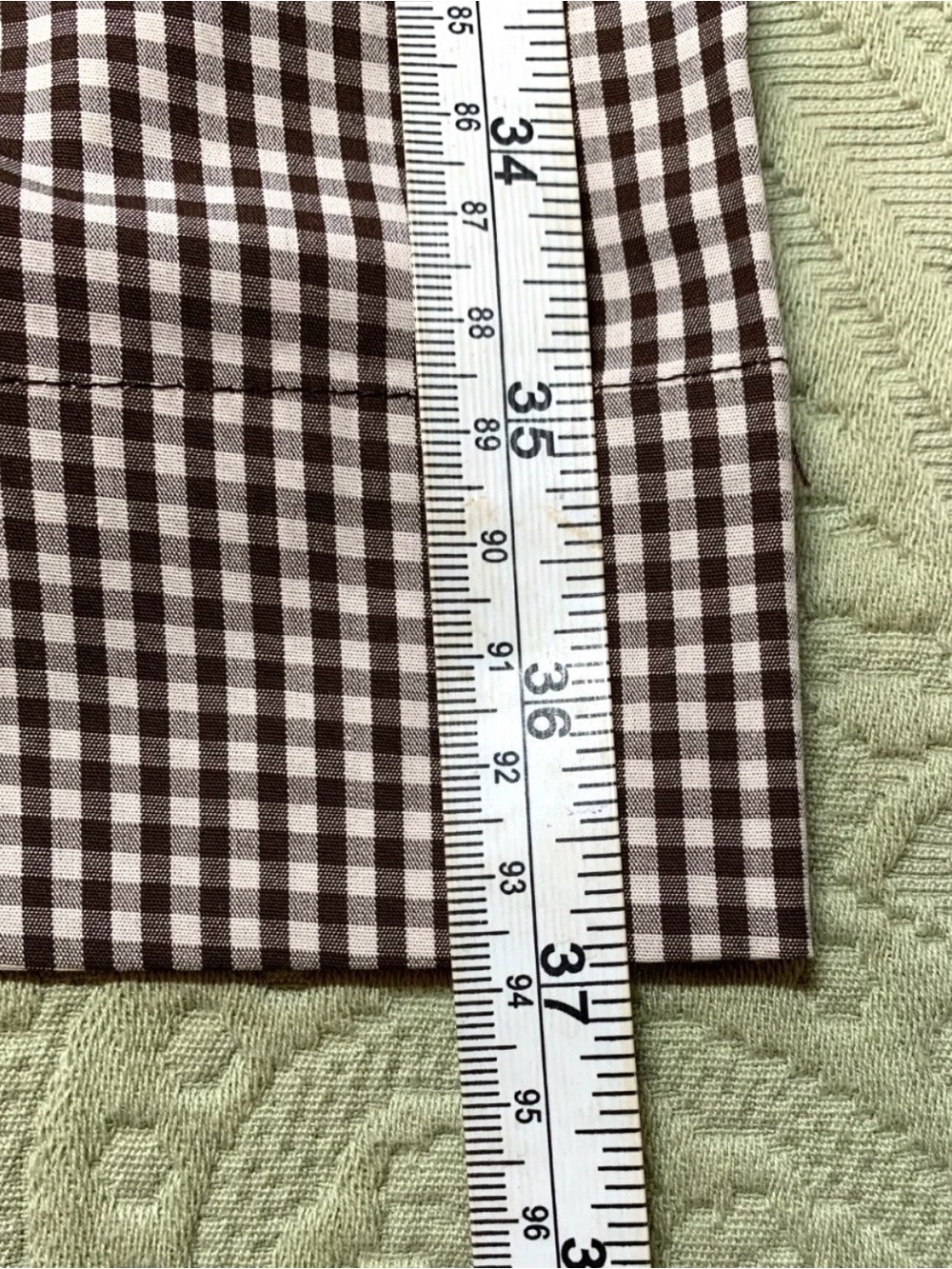 NWT Caroline Constas Brown Gingham Lace Trim Crop Top Maxi Skirt Set Small S - Picture 16 of 16